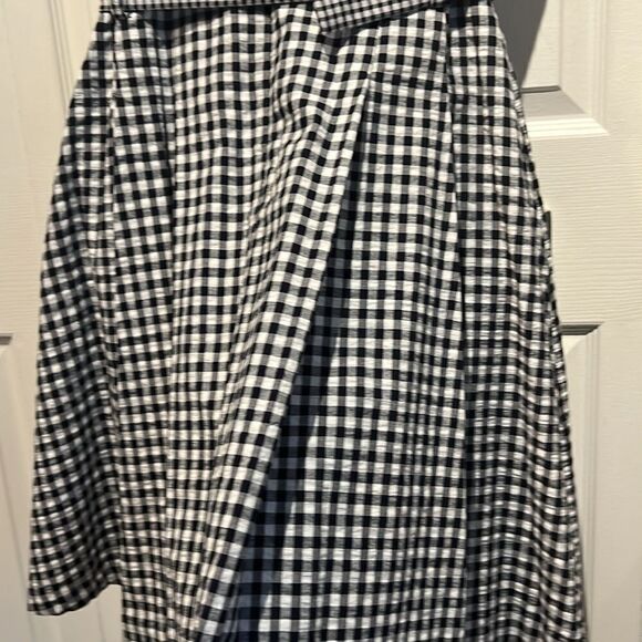 Michael Michael Kors Black/White checked Sleeveless Fit and Flare Dress Size 12 - Picture 12 of 14